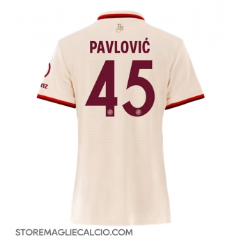 Bayern Munich Aleksandar Pavlovic #45 Maglia Gara Terza Repliche 2024-25 Donna